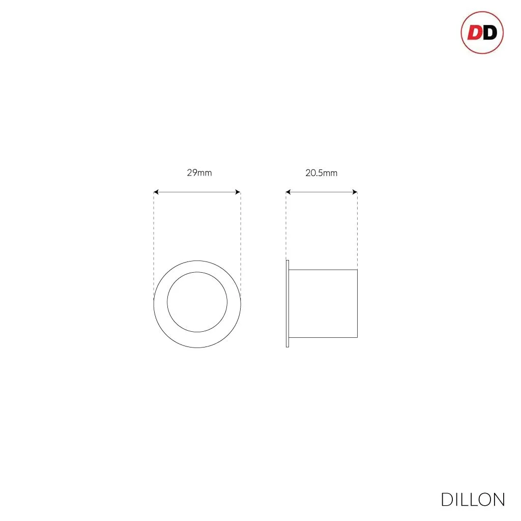 2 Pairs of Anniston 50mm Sliding Door Round Flush Pulls and 2x Finger Pull  - Satin Stainless Steel