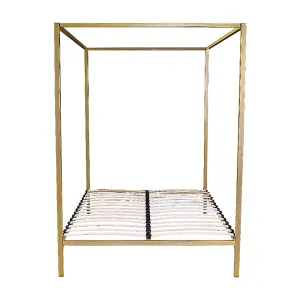 4 Poster Queen Bed Frame Gold