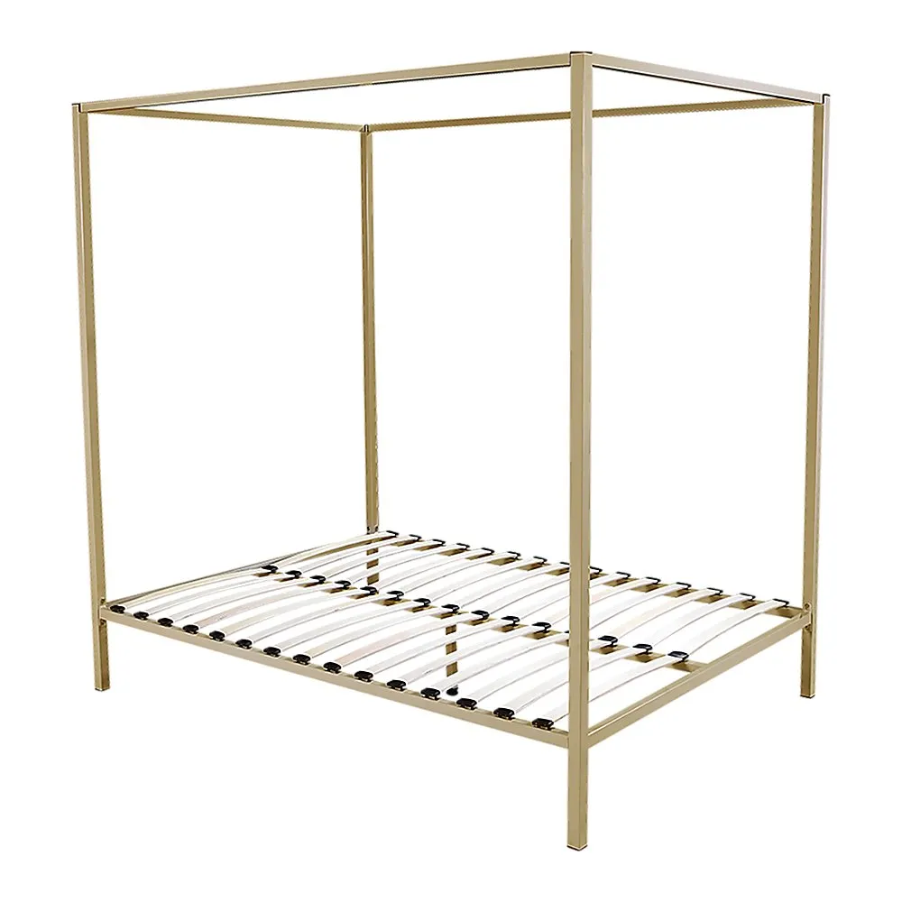 4 Poster Queen Bed Frame Gold