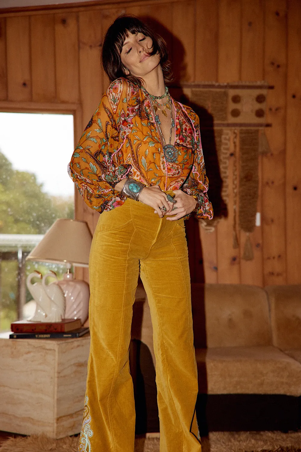 A New Day For Love Silk Blouse - gypsy paisley