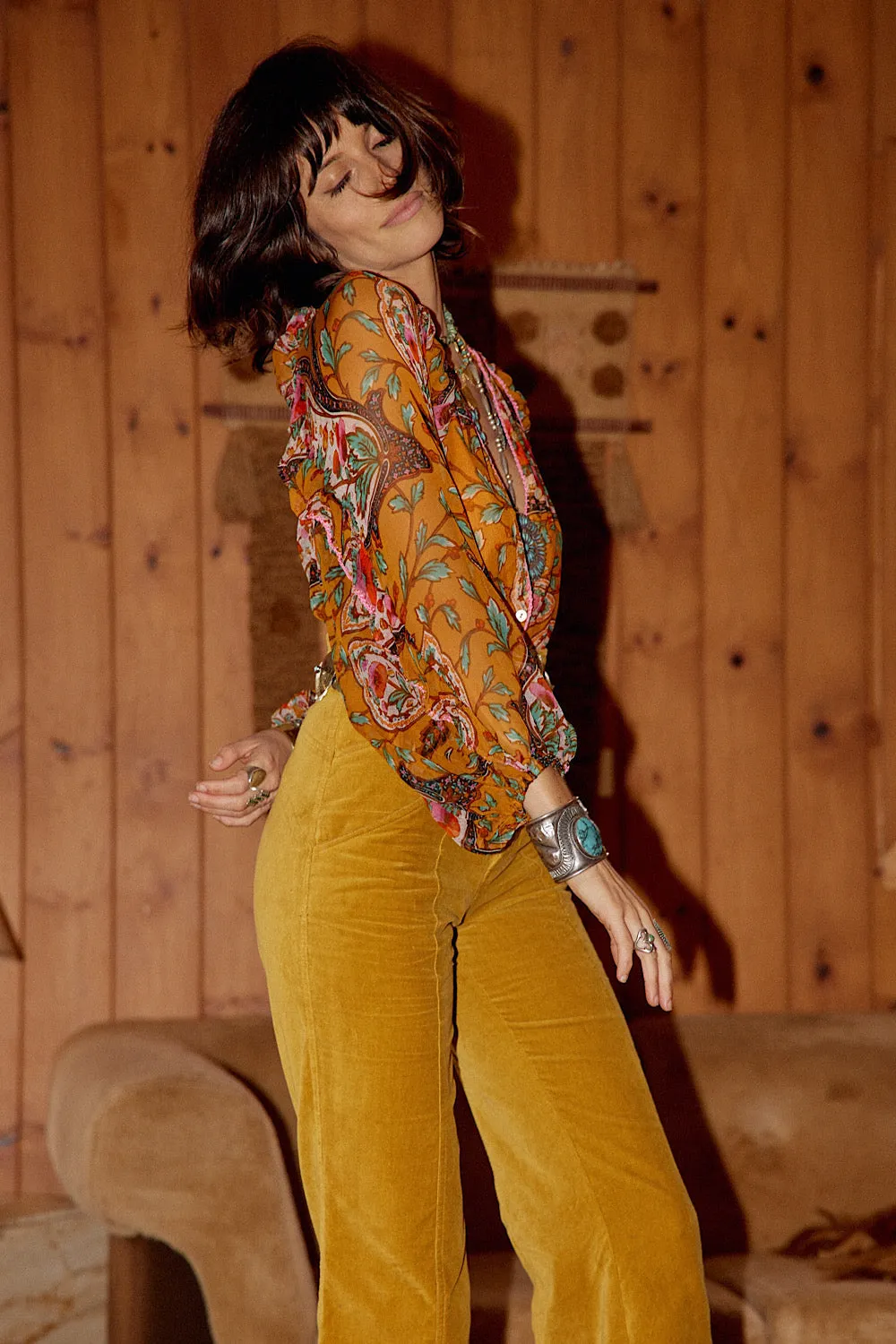 A New Day For Love Silk Blouse - gypsy paisley