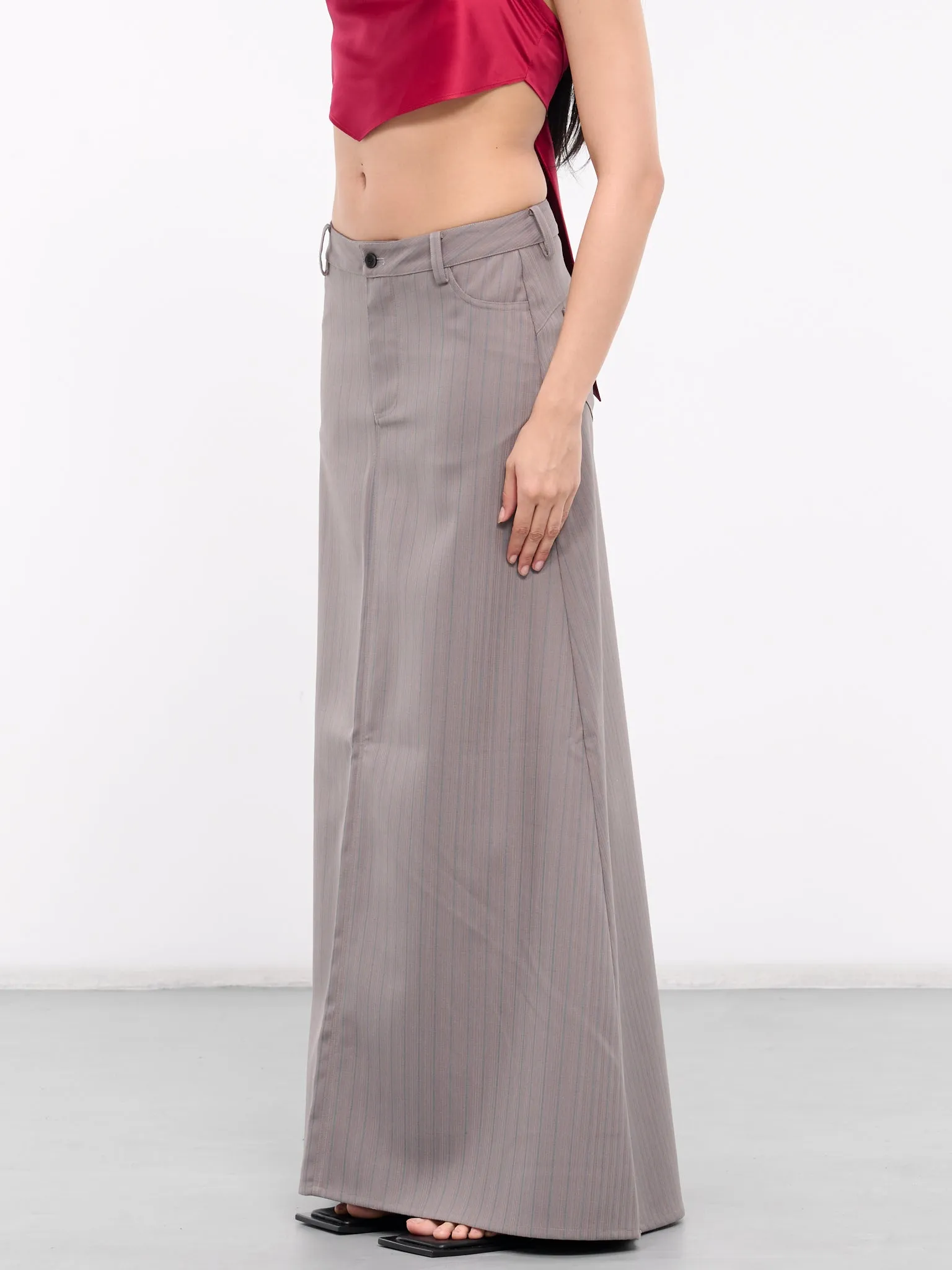 A-Shape Long Skirt (SK-14GR-GREY)