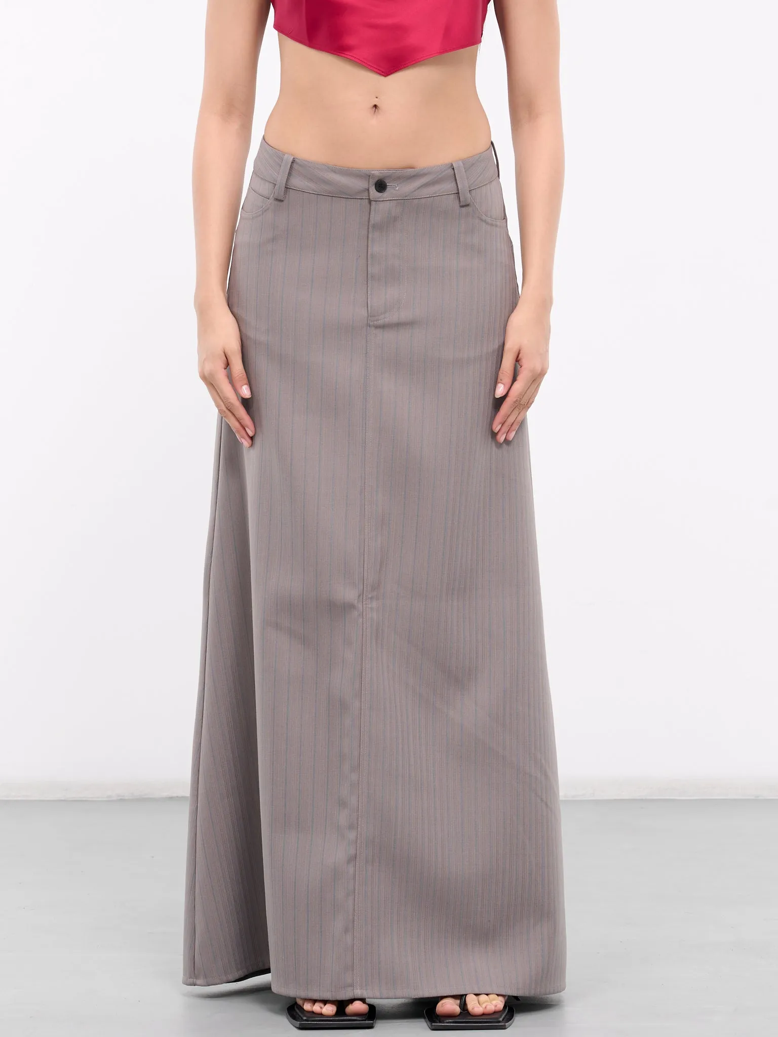 A-Shape Long Skirt (SK-14GR-GREY)