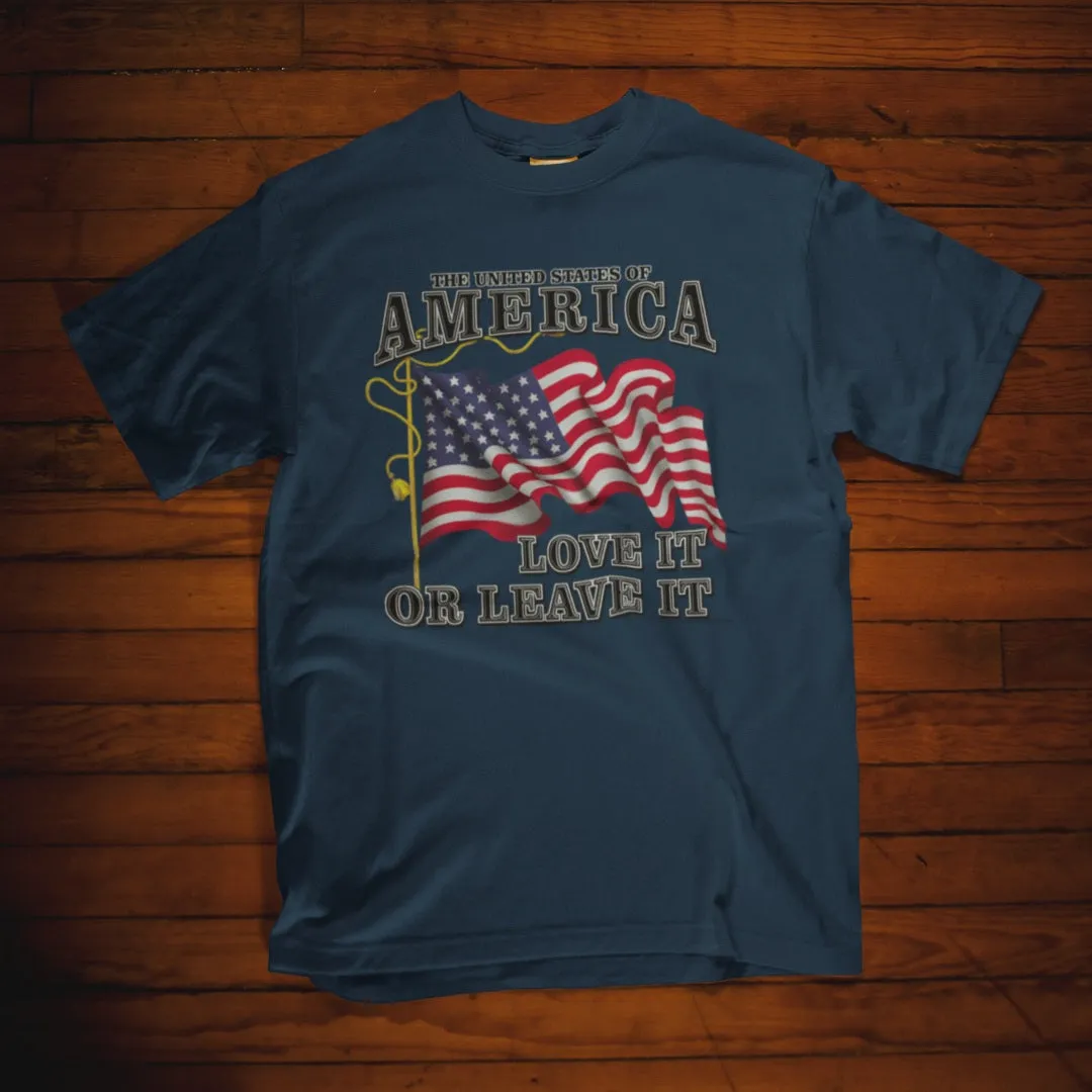 America, Love it or Leave it Patriotic Unisex T-Shirt