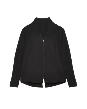 Aso Zip Up Jacket | Black / Black