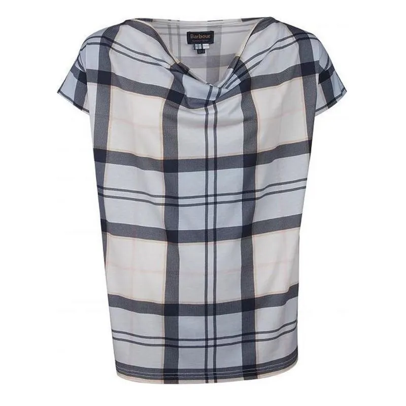 Barbour Redgarth Ladies Top - Fade Blue Tartan - Size 08