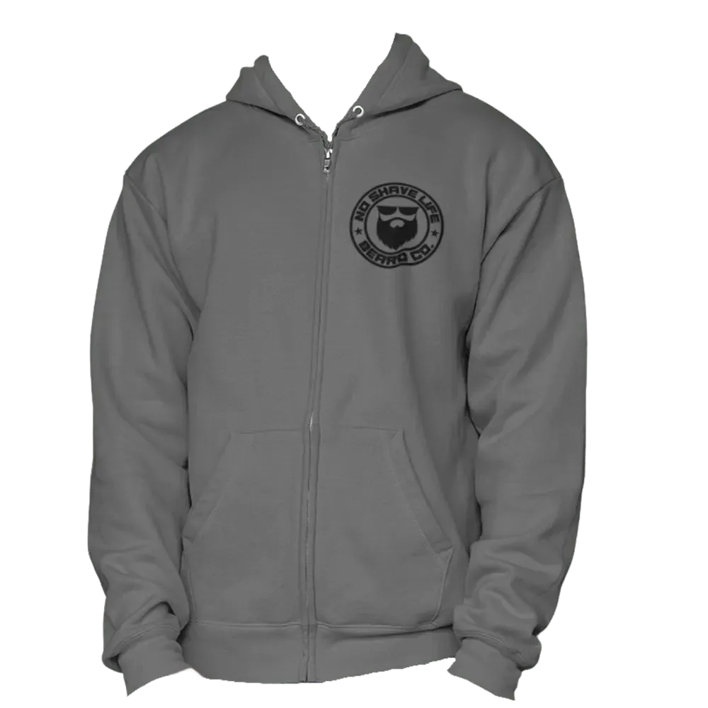 Beard Gear Gray Zip Hoodie