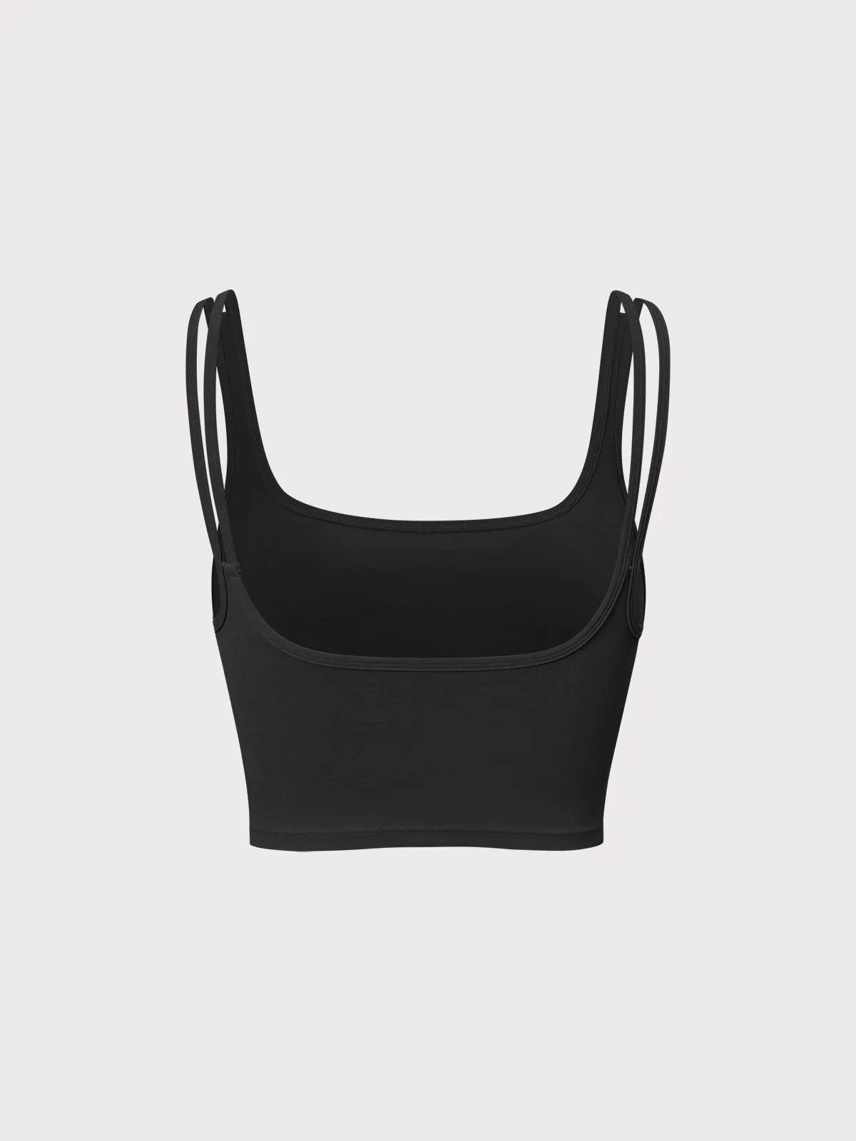 Black Square Neck Cami Top--Light Support