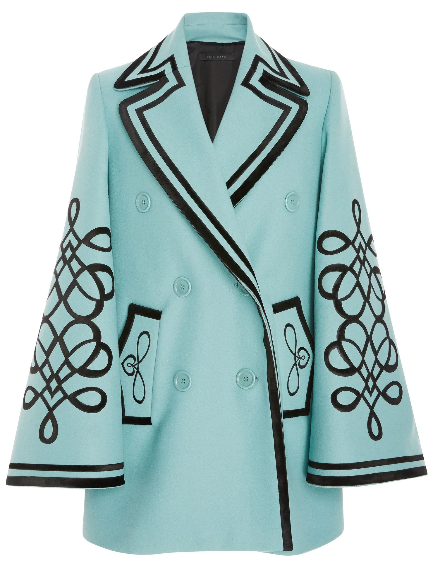 Blue Bell-Sleeve Coat