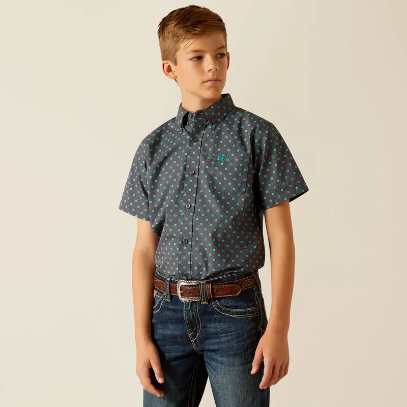 Boy's Ariat Johnnie SS Print Shirt