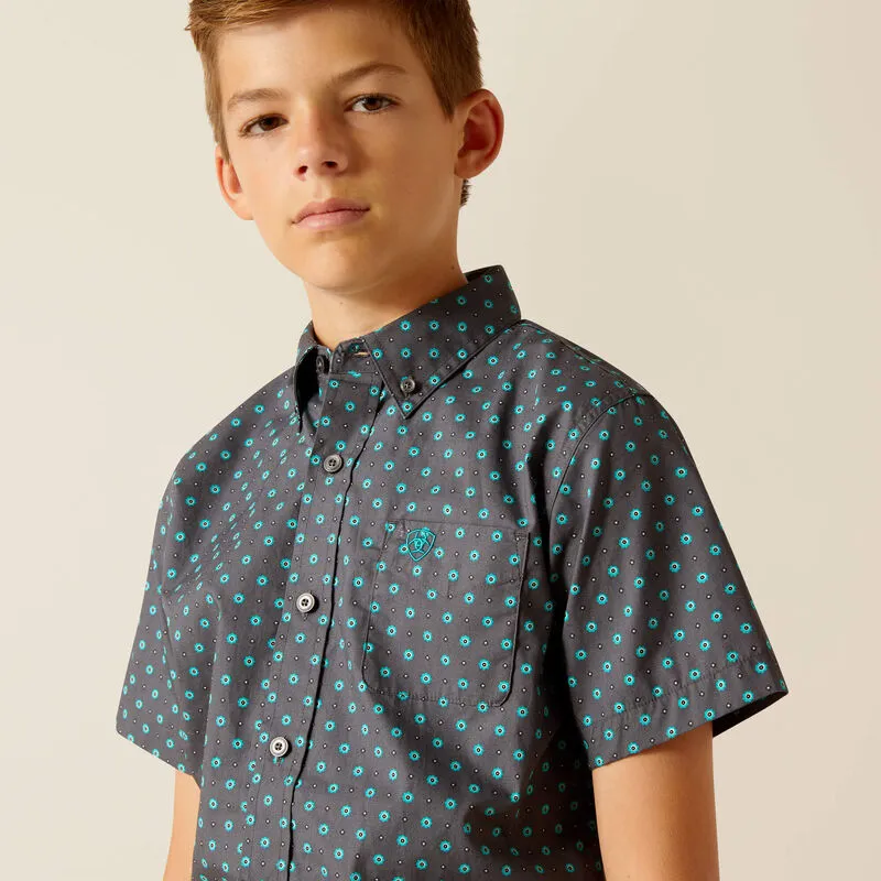 Boy's Ariat Johnnie SS Print Shirt