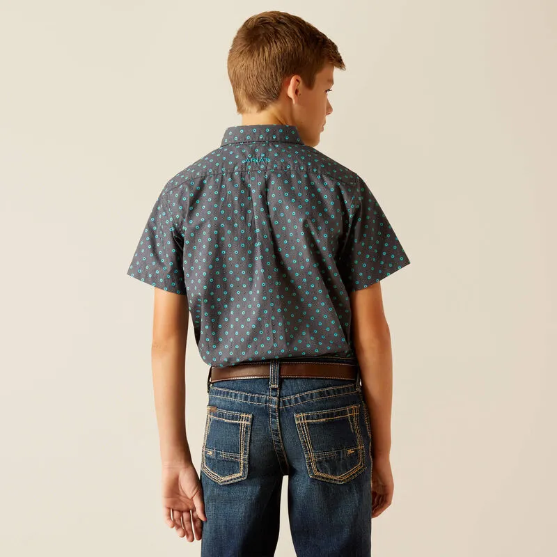 Boy's Ariat Johnnie SS Print Shirt