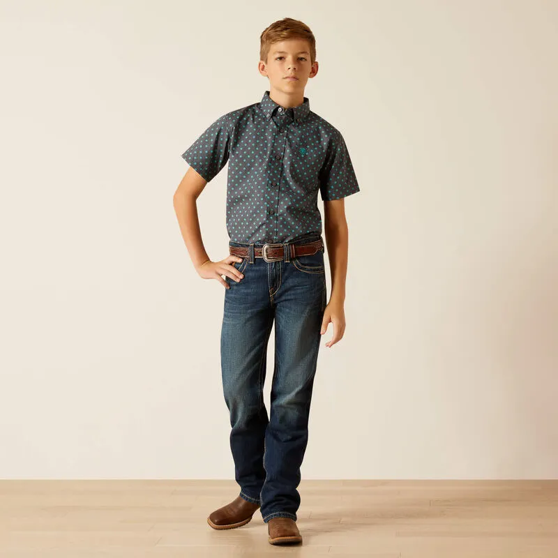 Boy's Ariat Johnnie SS Print Shirt