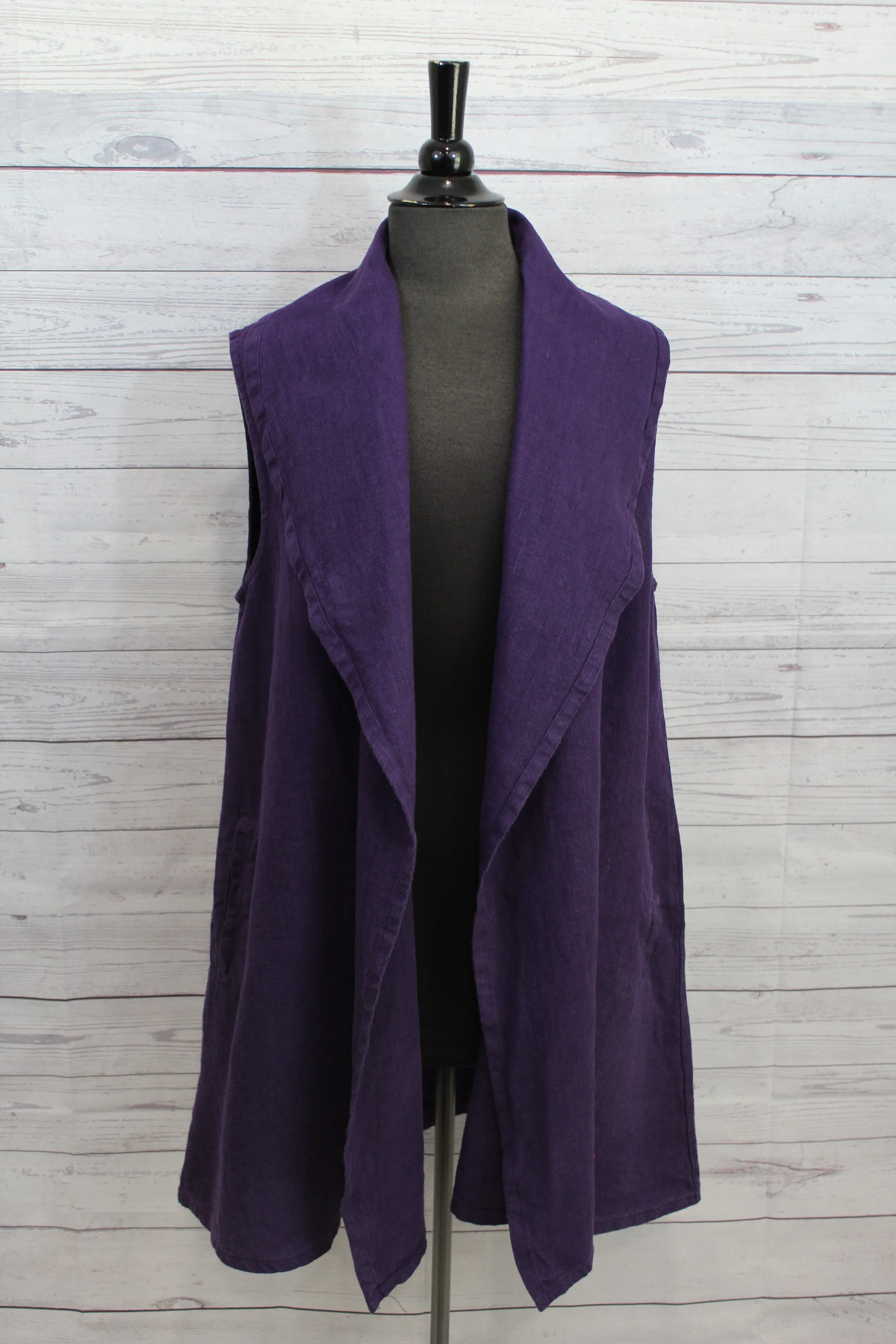 Bryn Walker Heavy Linen - Marcella Vest FINAL SALE ITEM