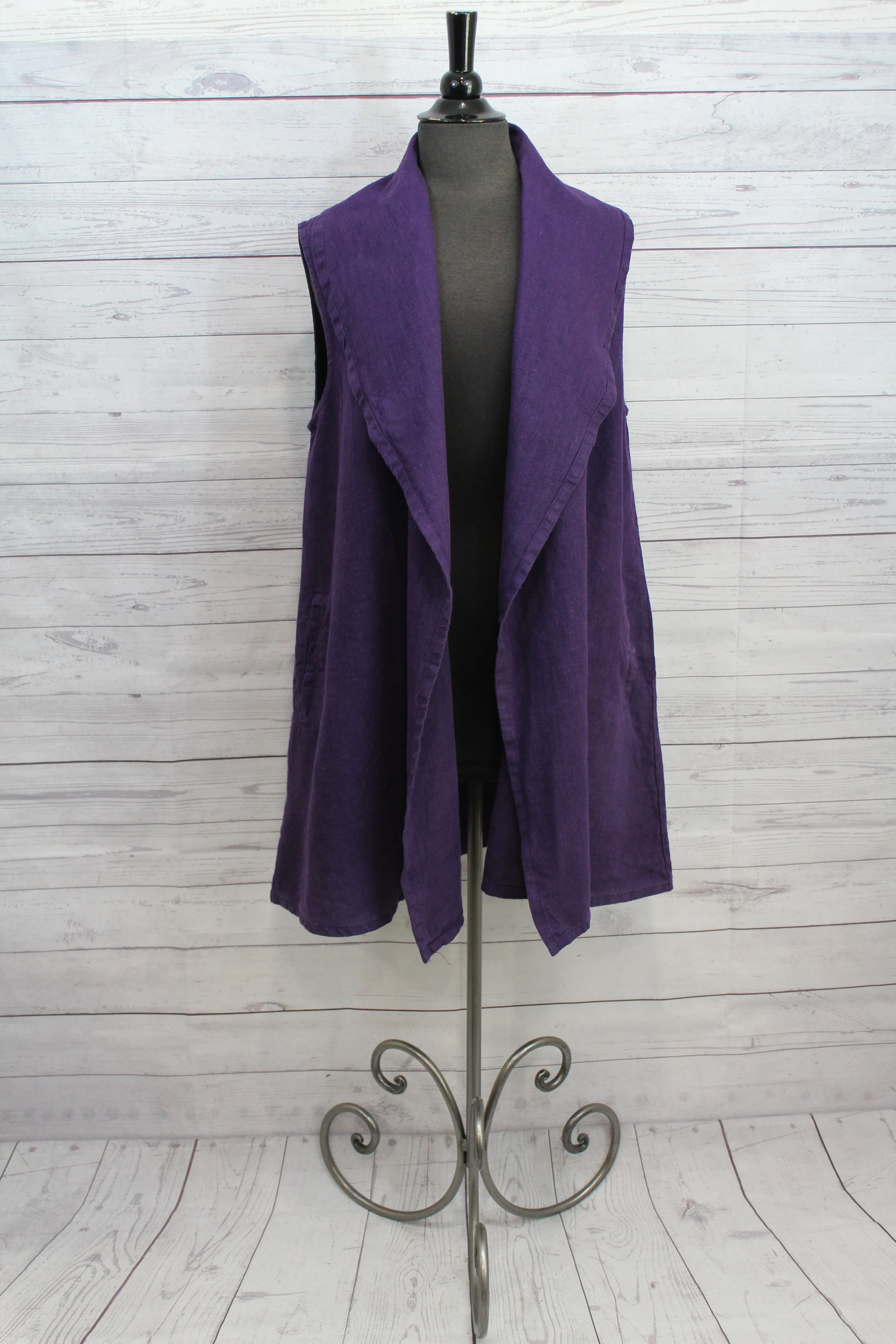 Bryn Walker Heavy Linen - Marcella Vest FINAL SALE ITEM