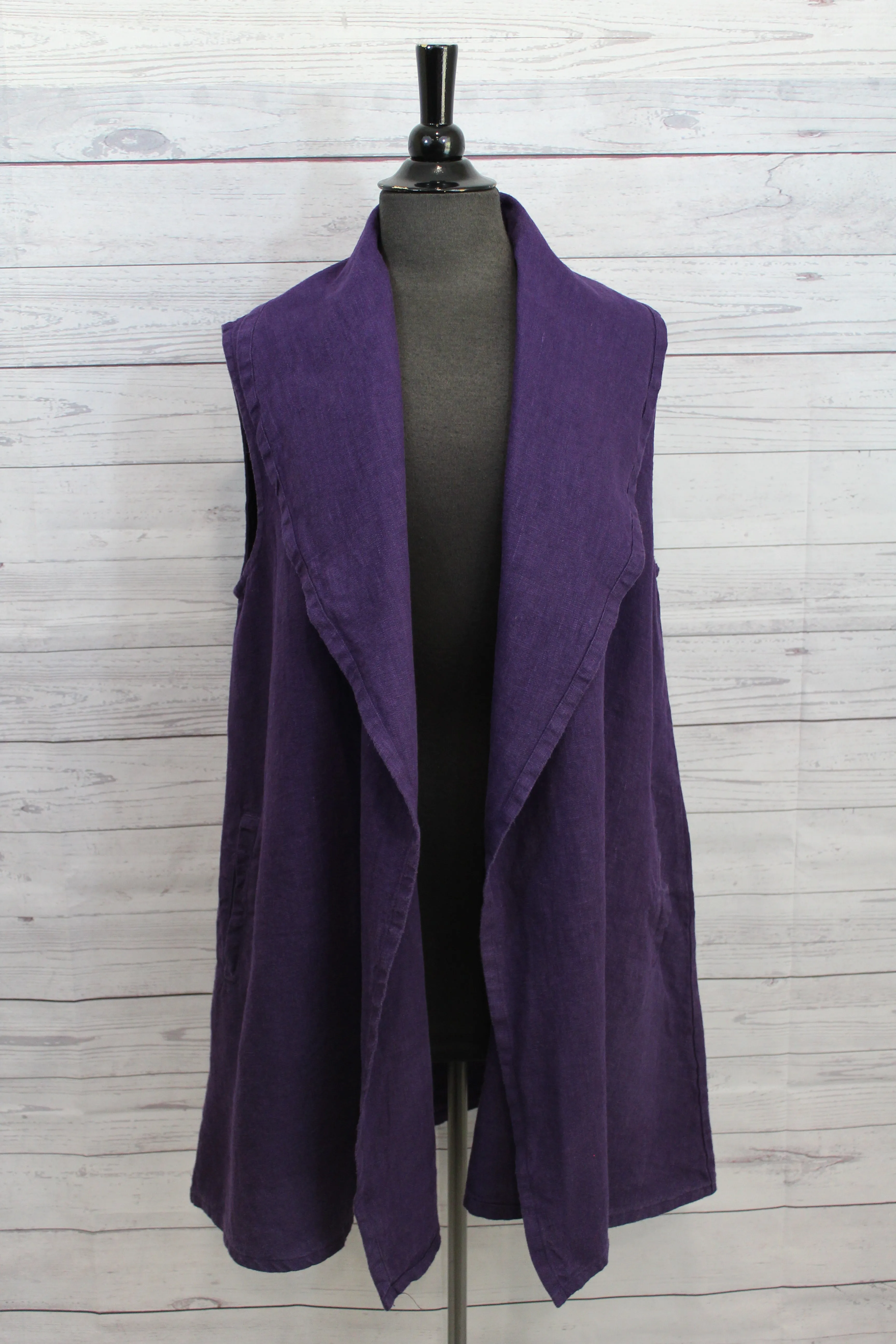 Bryn Walker Heavy Linen - Marcella Vest FINAL SALE ITEM