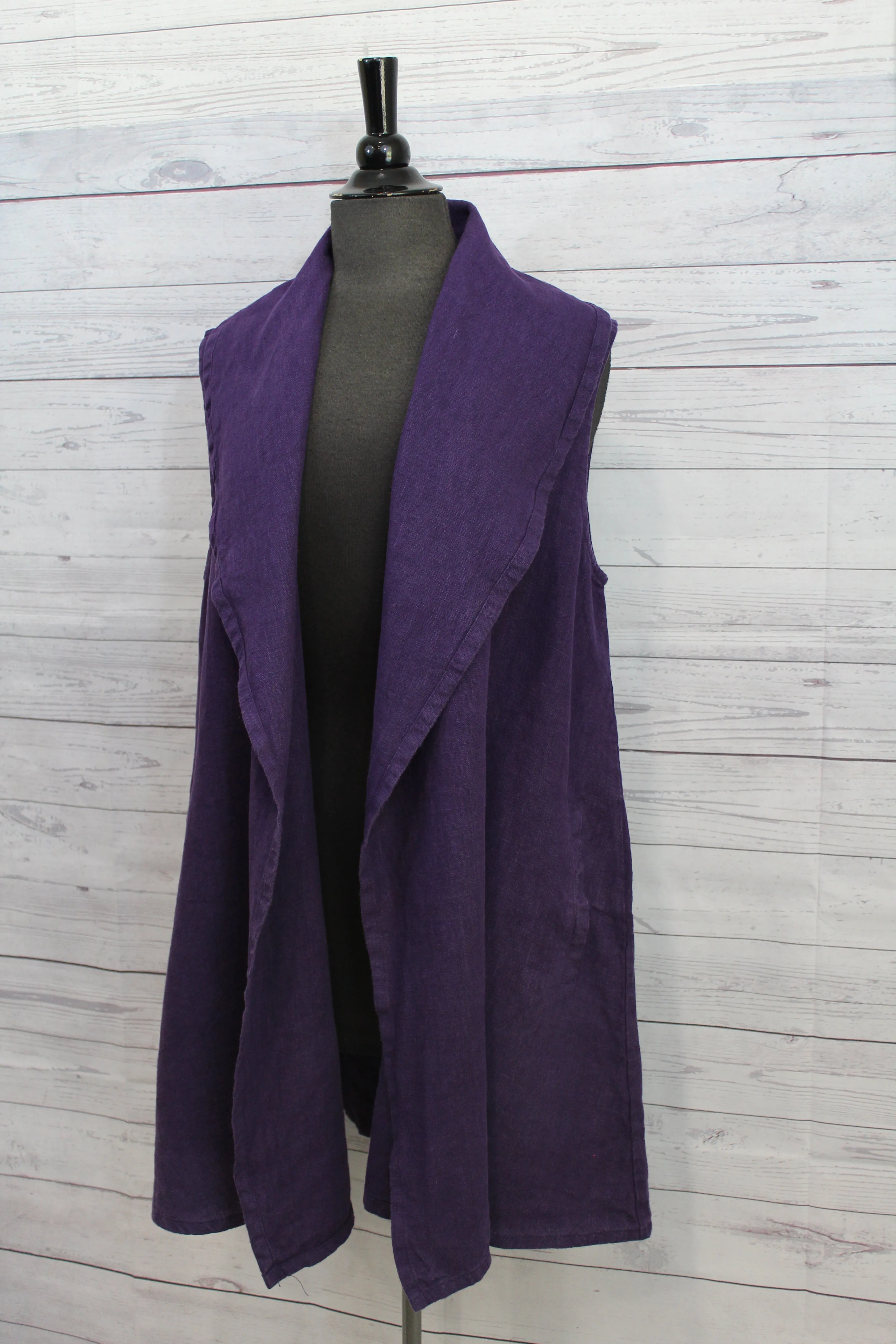 Bryn Walker Heavy Linen - Marcella Vest FINAL SALE ITEM