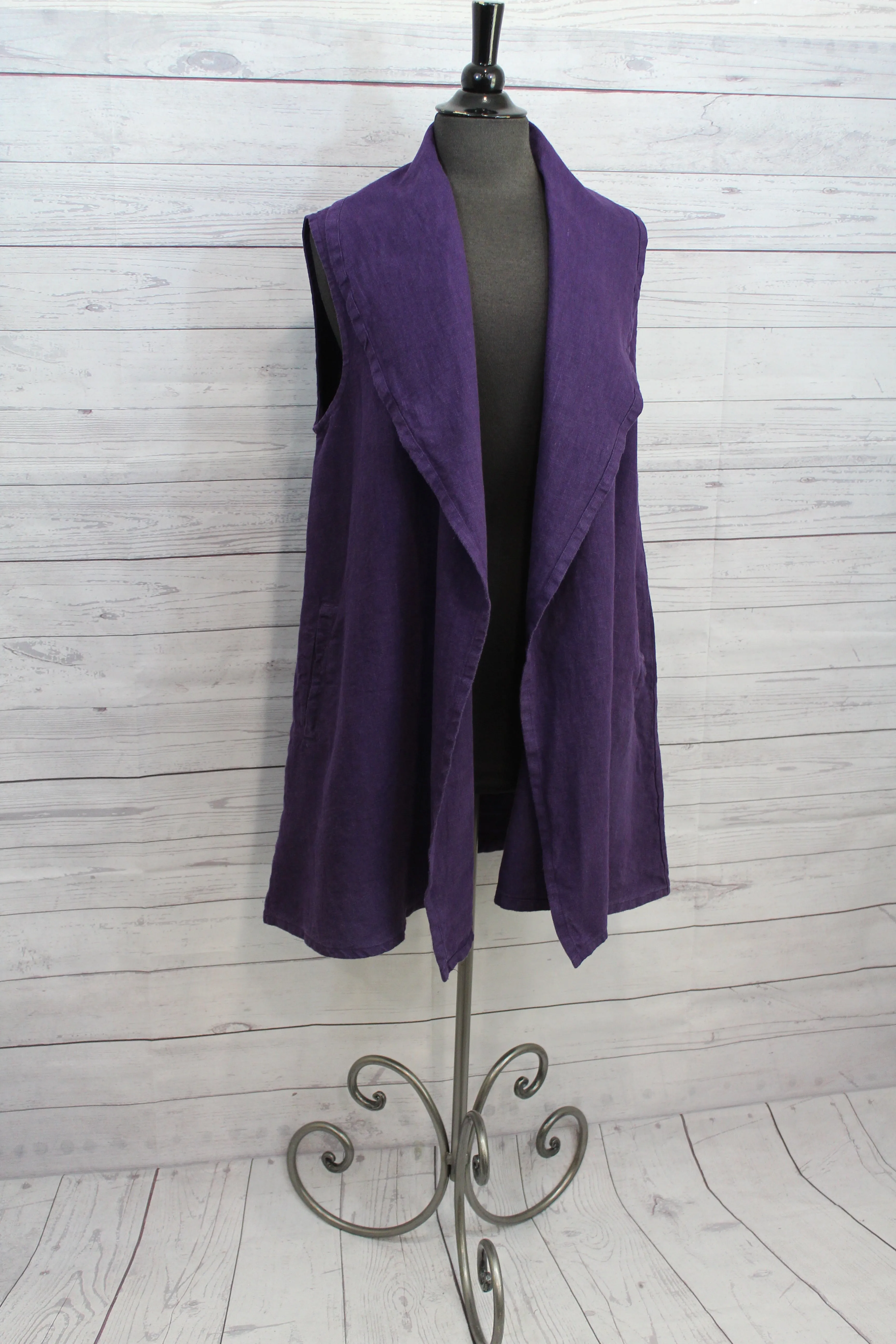 Bryn Walker Heavy Linen - Marcella Vest FINAL SALE ITEM