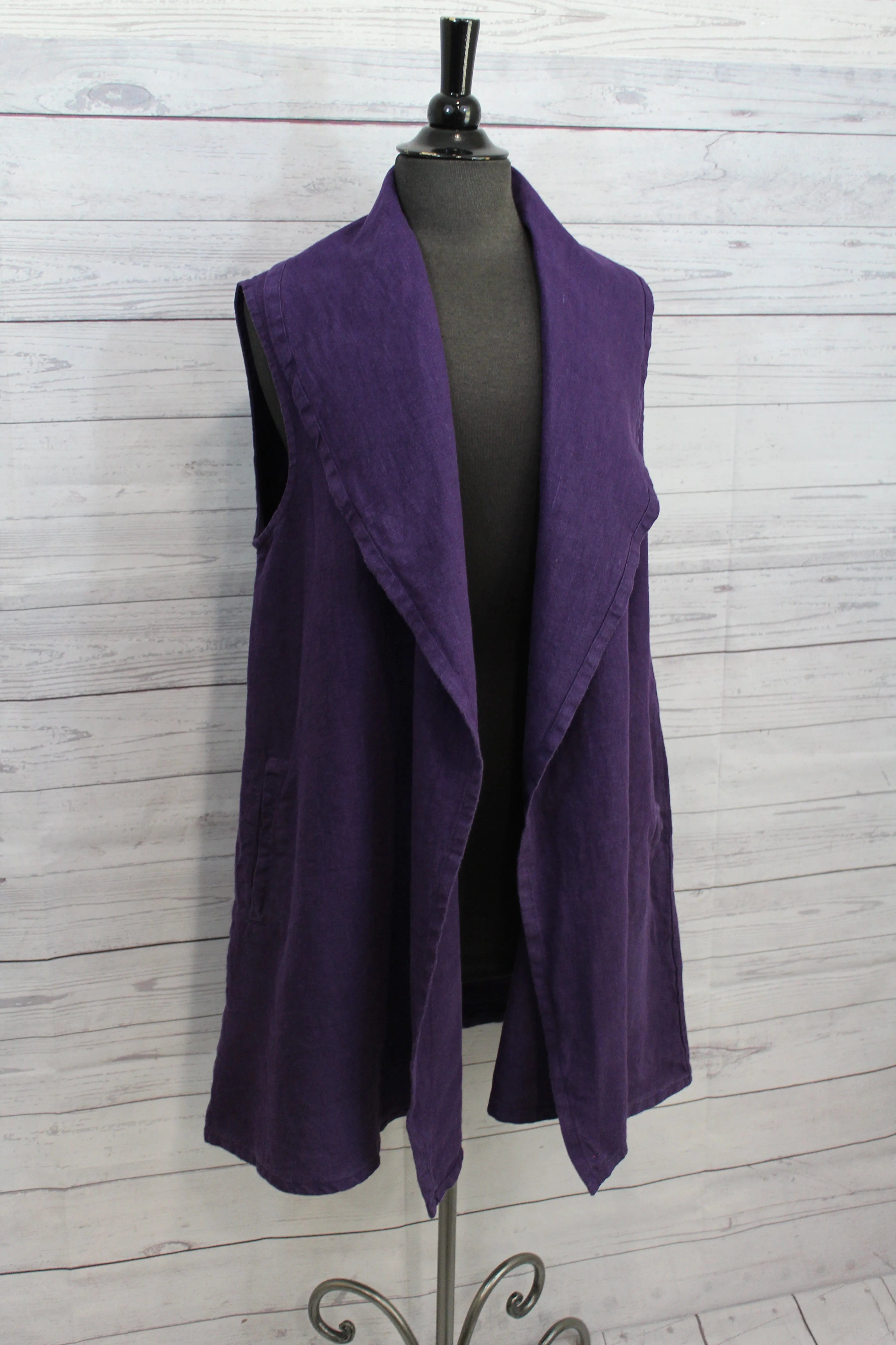 Bryn Walker Heavy Linen - Marcella Vest FINAL SALE ITEM