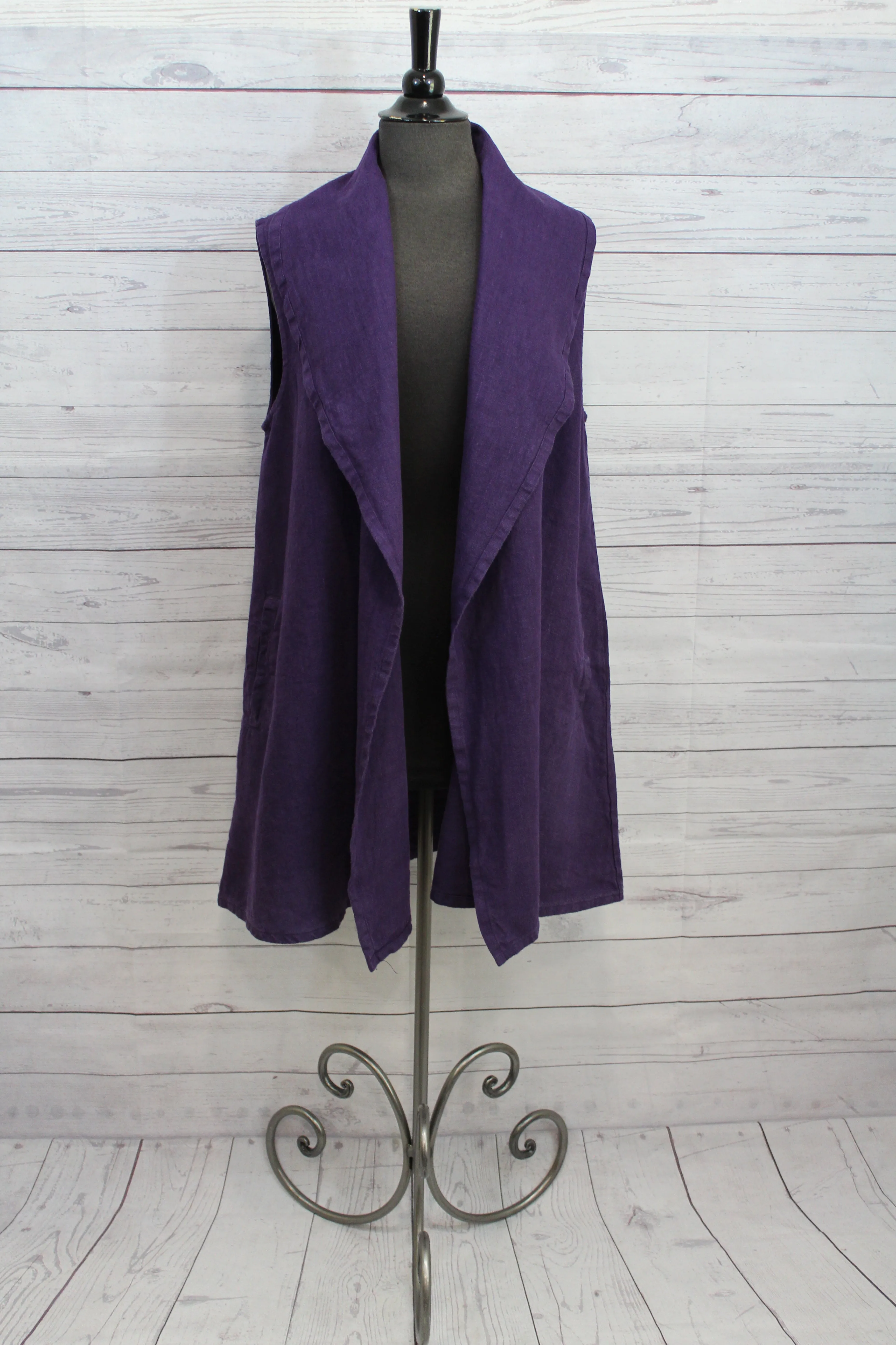 Bryn Walker Heavy Linen - Marcella Vest FINAL SALE ITEM