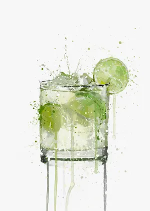 Caipirinha Cocktail Wall Art Print