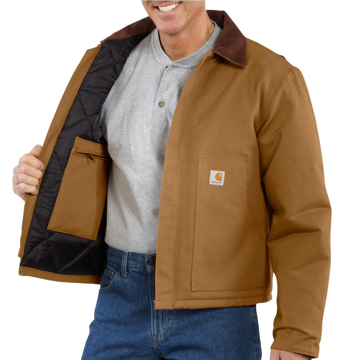 Carhartt Men's Carhartt Brown Duck Traditional Jacket