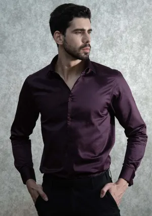 Classic Shirt in Italian Plum