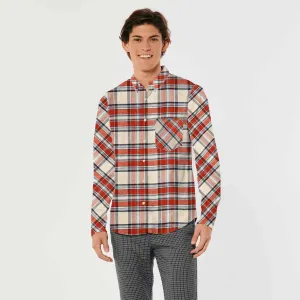 CP Men's Gouda Check Design Regular Fit Casual Shirt