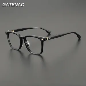 Gatenac Unisex Full Rim Square Acetate Eyeglasses Gxyj1131