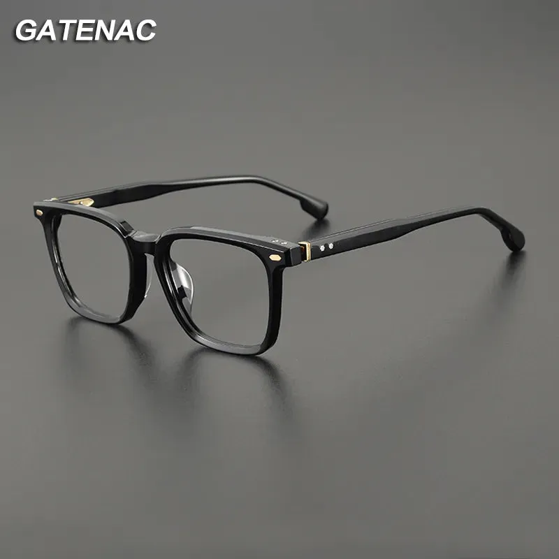 Gatenac Unisex Full Rim Square Acetate Eyeglasses Gxyj1131