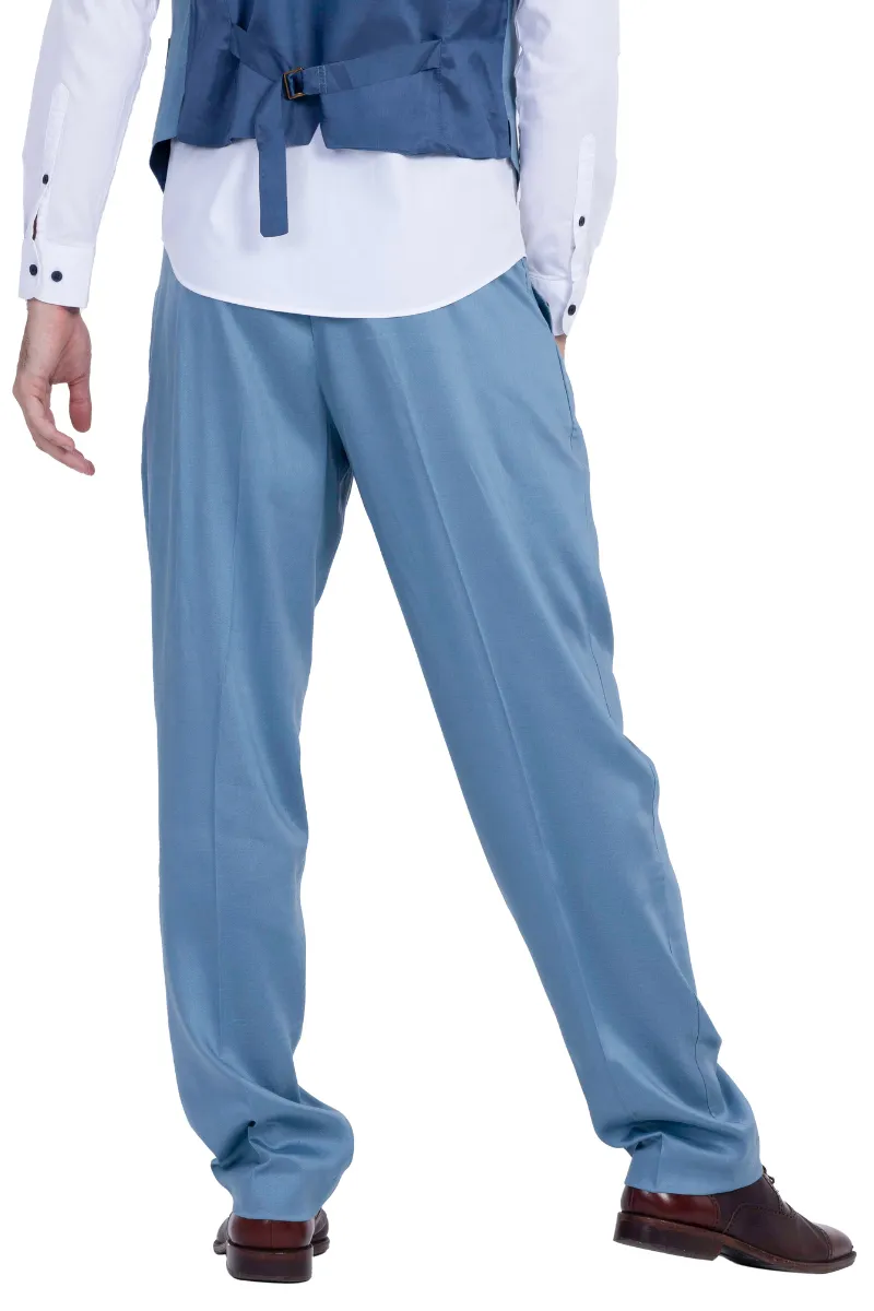 Indigo Blue Men's Tango Pants With Three Pleats