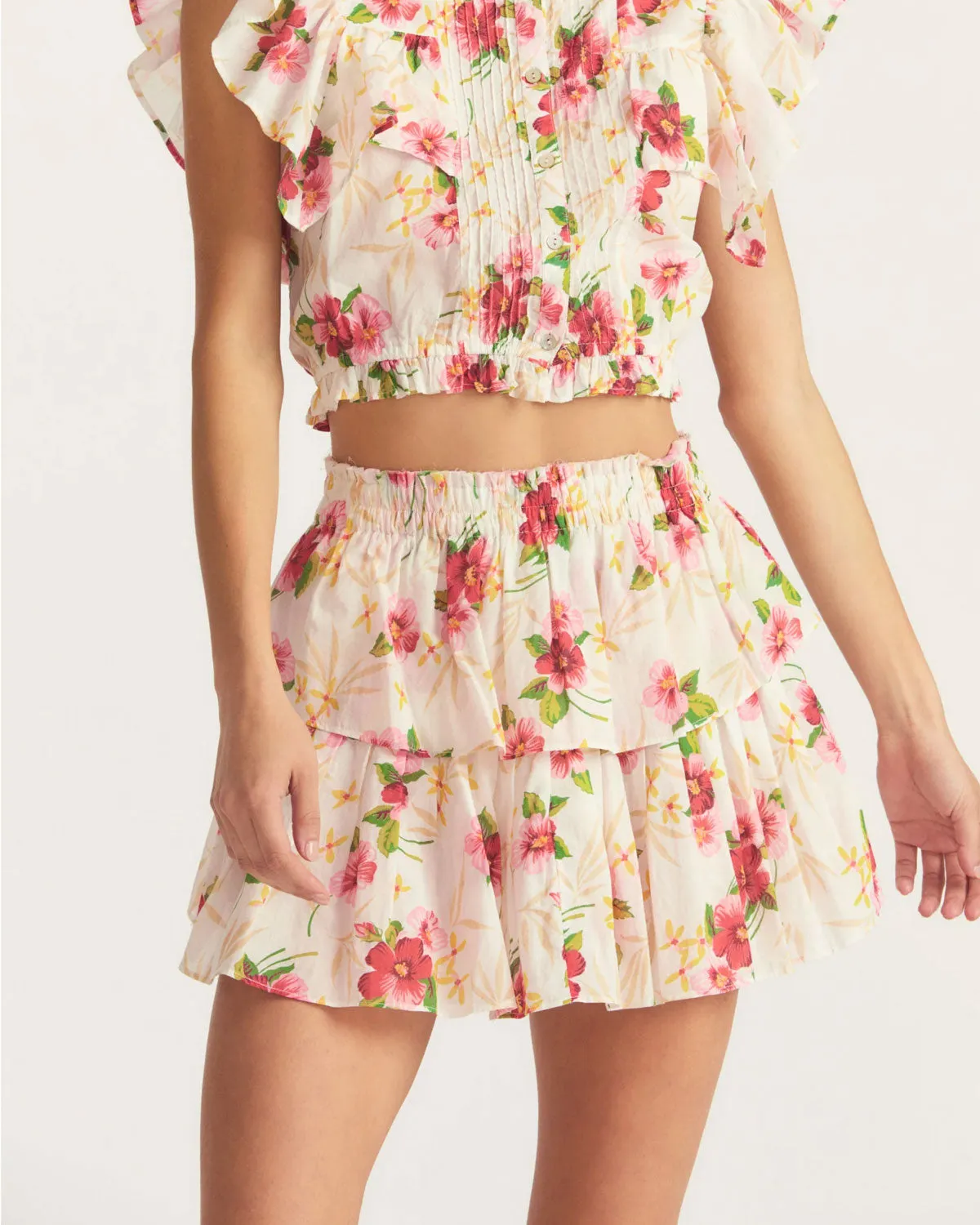 Island Vibes Ruffle Mini Skirt