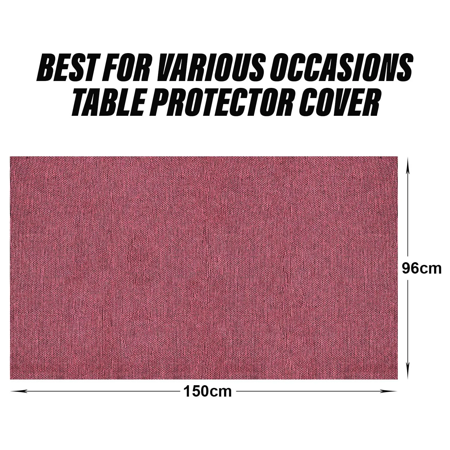 Kuber Industries Center Table Cover | Jute Luxurious Table Protector Cover | Tablecloth for Home Decor | 4 Seater Table Cover for Kitchen | 40x60 Inch | Maroon