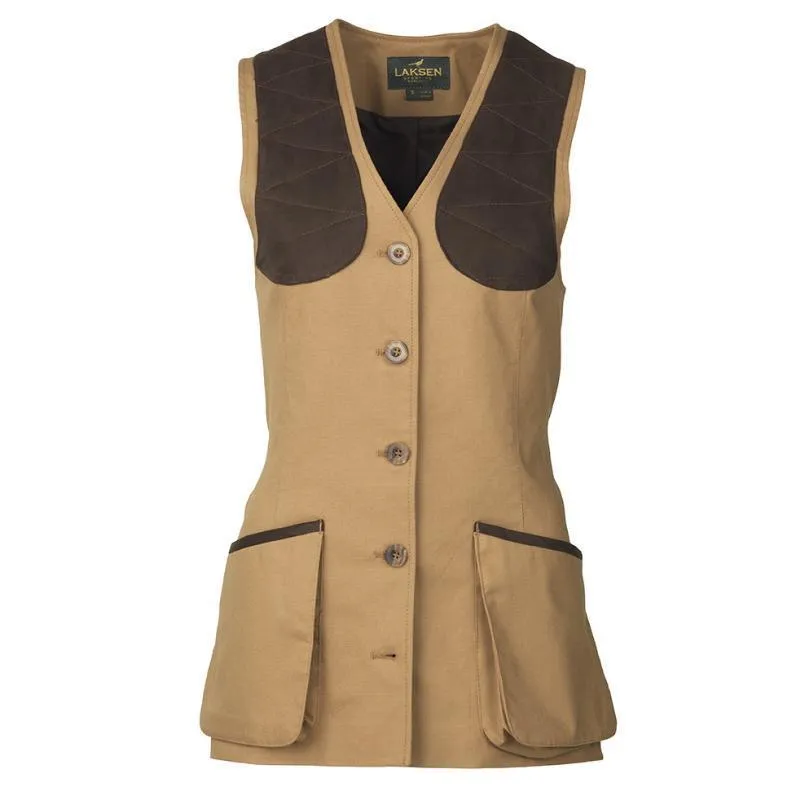 Laksen Cottonwoods Ladies Shooting Vest - Camel