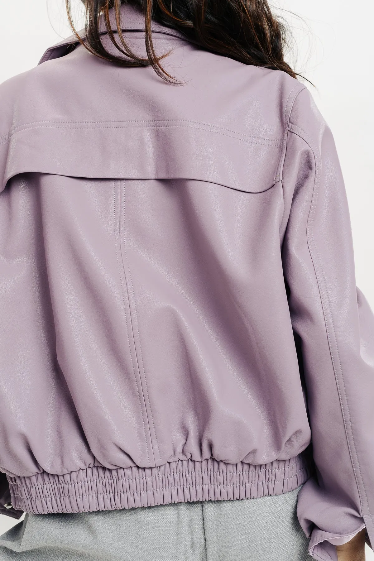 Lavender Leather Jacket