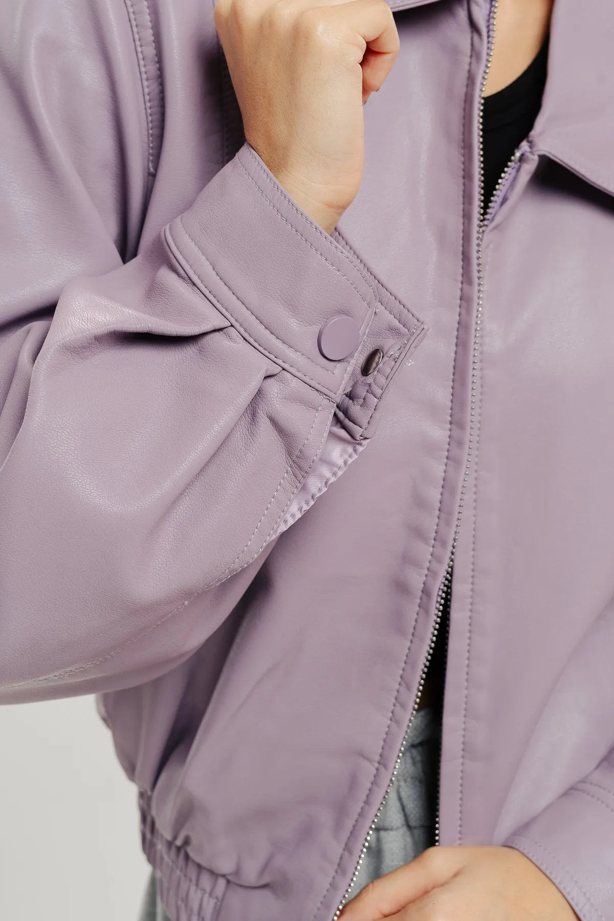 Lavender Leather Jacket