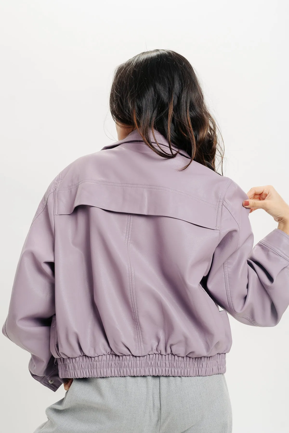 Lavender Leather Jacket