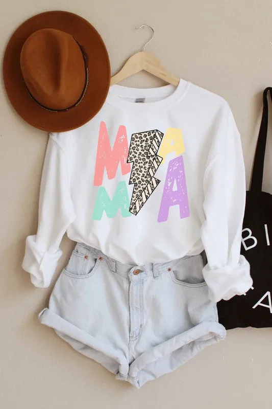 LEOPARD MAMA GRAPHIC SWEATSHIRT