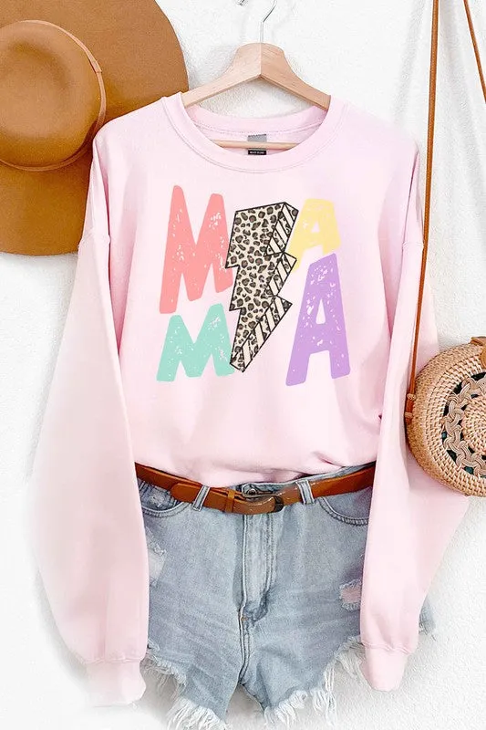 LEOPARD MAMA GRAPHIC SWEATSHIRT