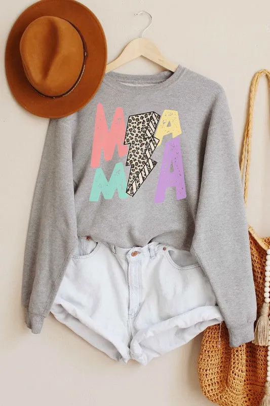 LEOPARD MAMA GRAPHIC SWEATSHIRT