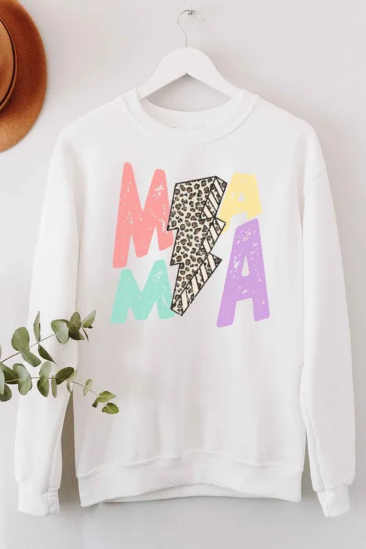 LEOPARD MAMA GRAPHIC SWEATSHIRT