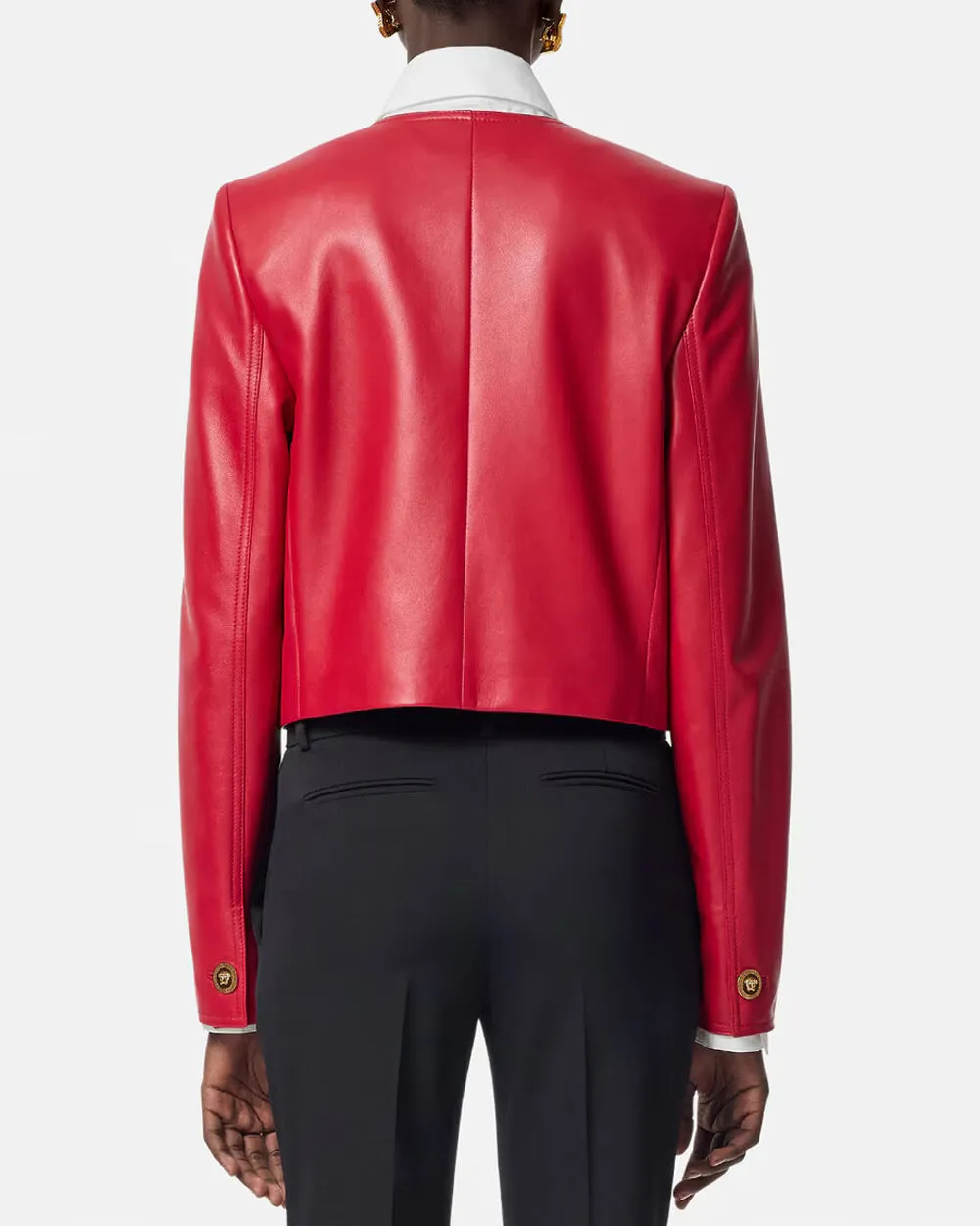 Lipstick Red Leather Jacket