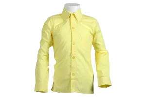 Longsleeve Raised Collar Shirt - Lemon