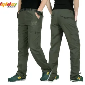 Men's Military Style Cargo Pants Men Summer Waterproof Breathable Male Trousers Joggers Army Pockets Casual Pants Plus Size 4XL