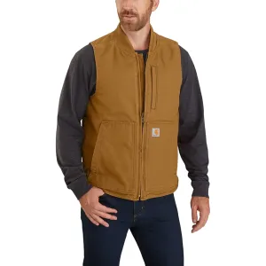 Men's Washed Duck Insulated Rib Collar Vest