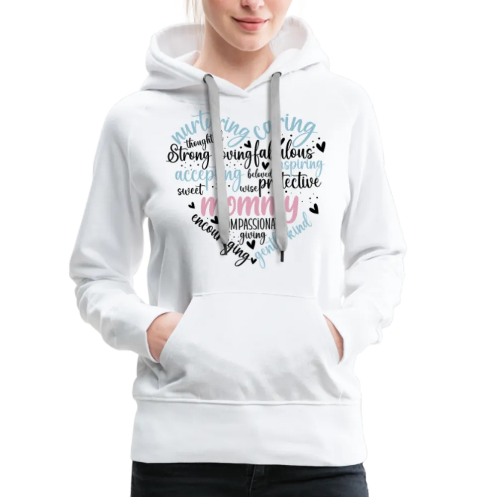 Mommy Heart Wordart Women’s Premium Hoodie