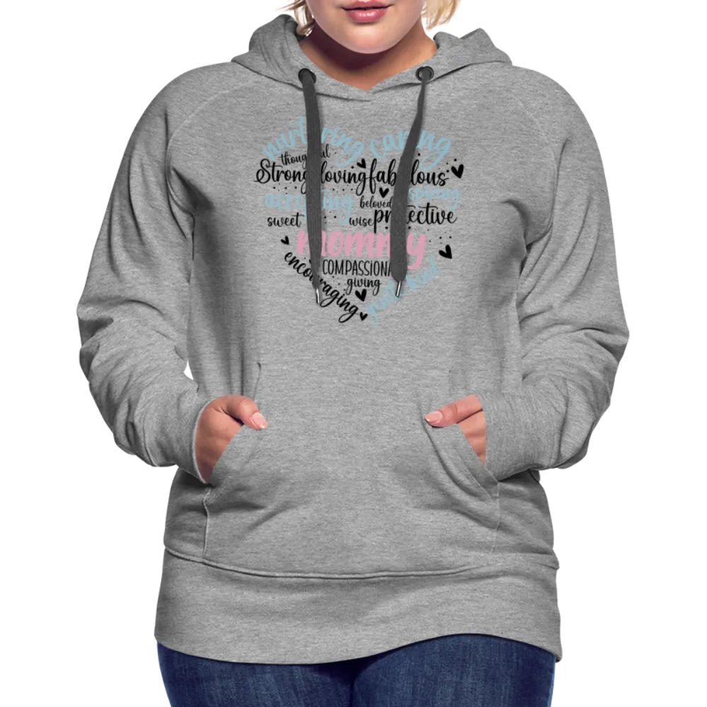 Mommy Heart Wordart Women’s Premium Hoodie