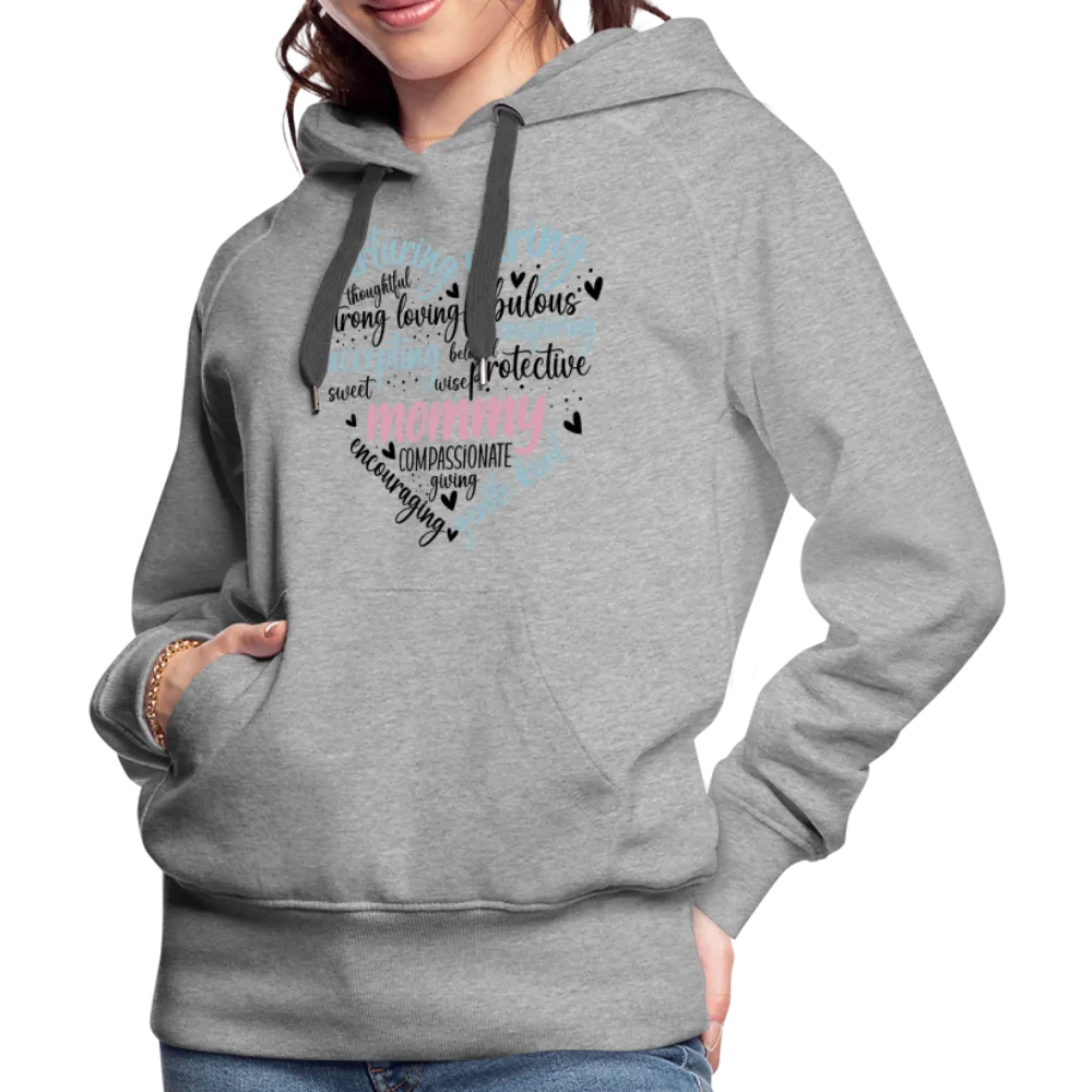 Mommy Heart Wordart Women’s Premium Hoodie