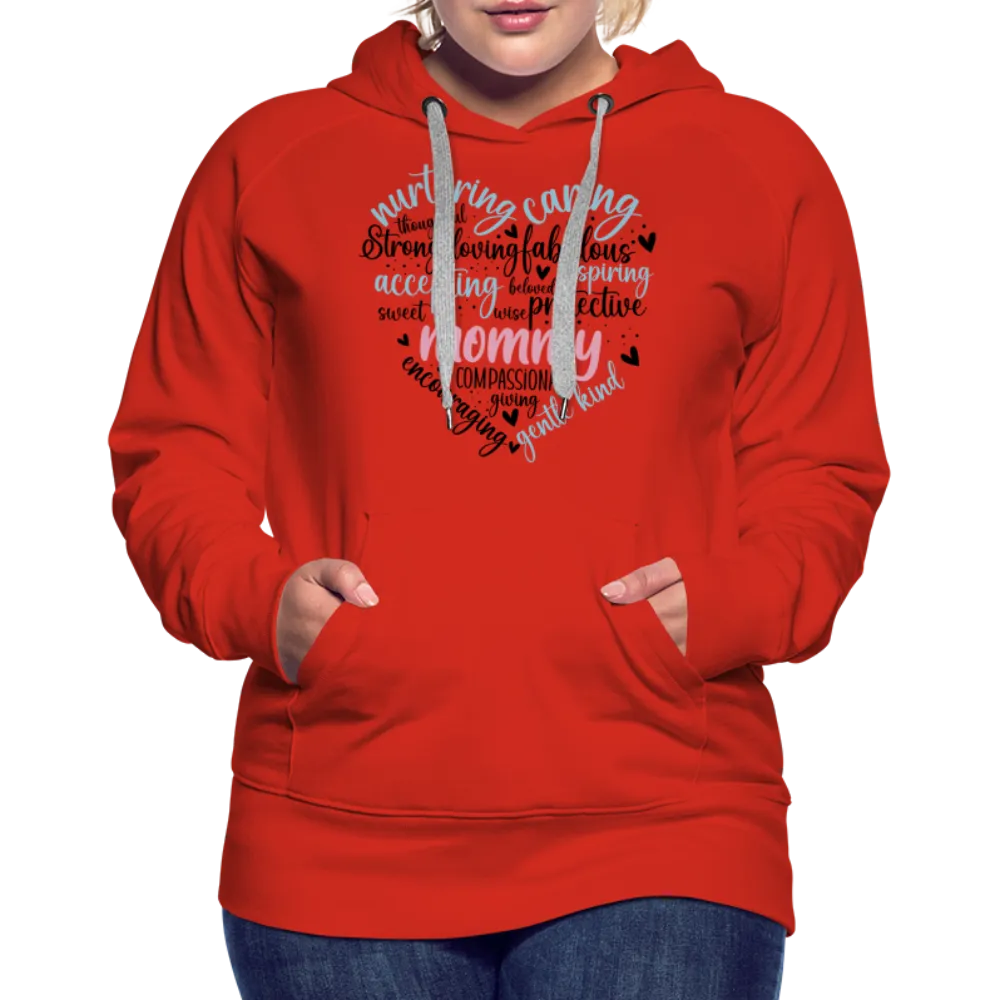 Mommy Heart Wordart Women’s Premium Hoodie