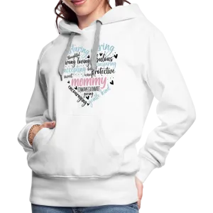 Mommy Heart Wordart Women’s Premium Hoodie